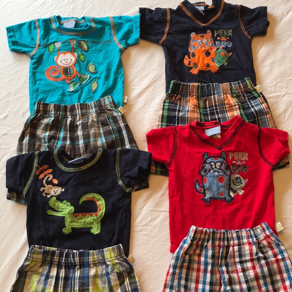 Lot of 4 boy 6-9 months outfits
